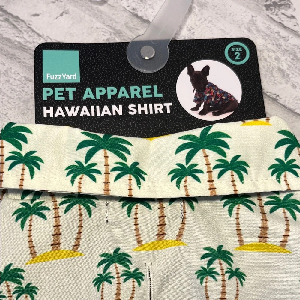 Fuzzyard size 2 small dog Palm Tree Print top shirt clothes pet outfit